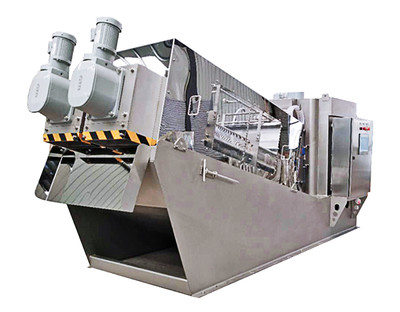 Steel Screw Press Sludge Dewatering Machine  Sludge Filter Press Machine Less Noise