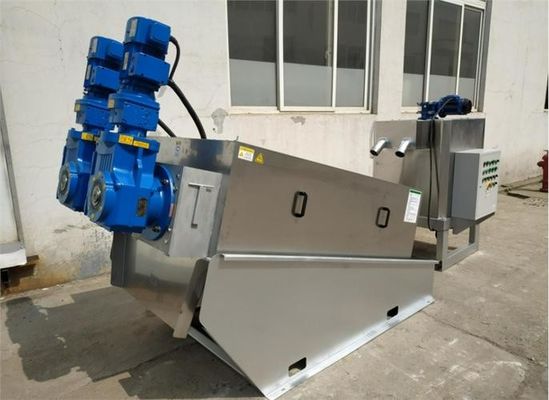 Buy Stacked Mobile Screw Press Sludge Dewatering Machine Stainless Steel Sludge Press Machine online manufacture