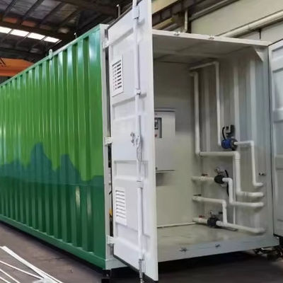 Buy 50/100/200m3/d MBR Bioreactor Containerized Sewage Treatment Plant With Electric Auto Control PLC  Compact Design online manufacture