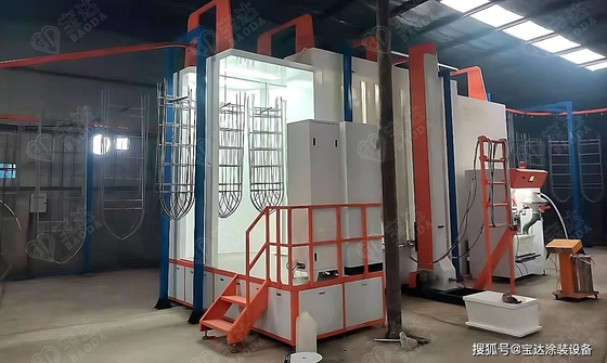 Buy Customizable Powder Coating Booth For Metal Parts Furniture Automotive Components Industrial Powder Spray Painting Booth online manufacture