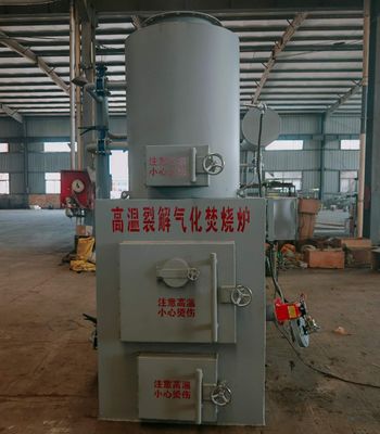 Buy Hospital Waste Incinerator with 15kg-10t Per Batch Capacity High Velocity Burner and 1 Year Warranty for Biomedical Waste Disposal online manufacture