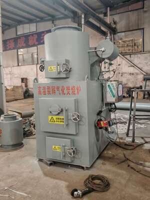 buy Industrial Waste Incinerator with 800-1200 Degrees Celsius, Customizable Size, and 50KG-1ton Per Batch Capacity online manufacture