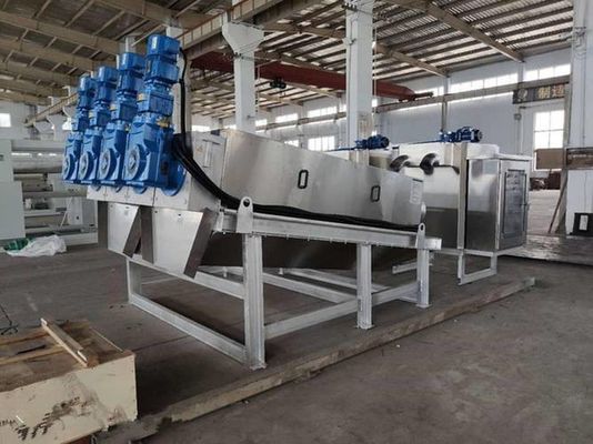 Stacked Mobile Screw Press Sludge Dewatering Machine Stainless Steel ...